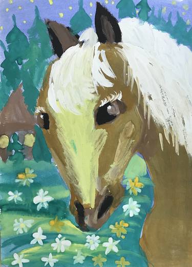 Print of Abstract Horse Paintings by Anastasia Terskih