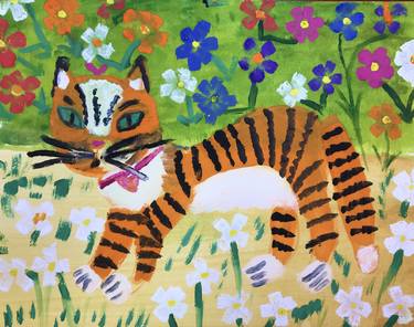 Print of Cats Paintings by Anastasia Terskih