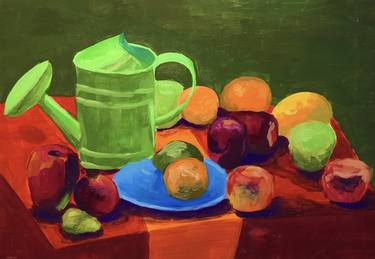Still life with apples and watering pot thumb