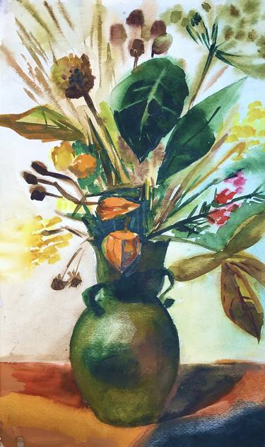 Original Expressionism Botanic Paintings by Anastasia Terskih