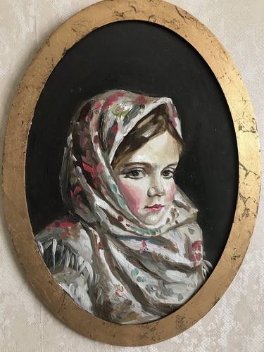 'Girl in Pavlovo Posad shawl' thumb