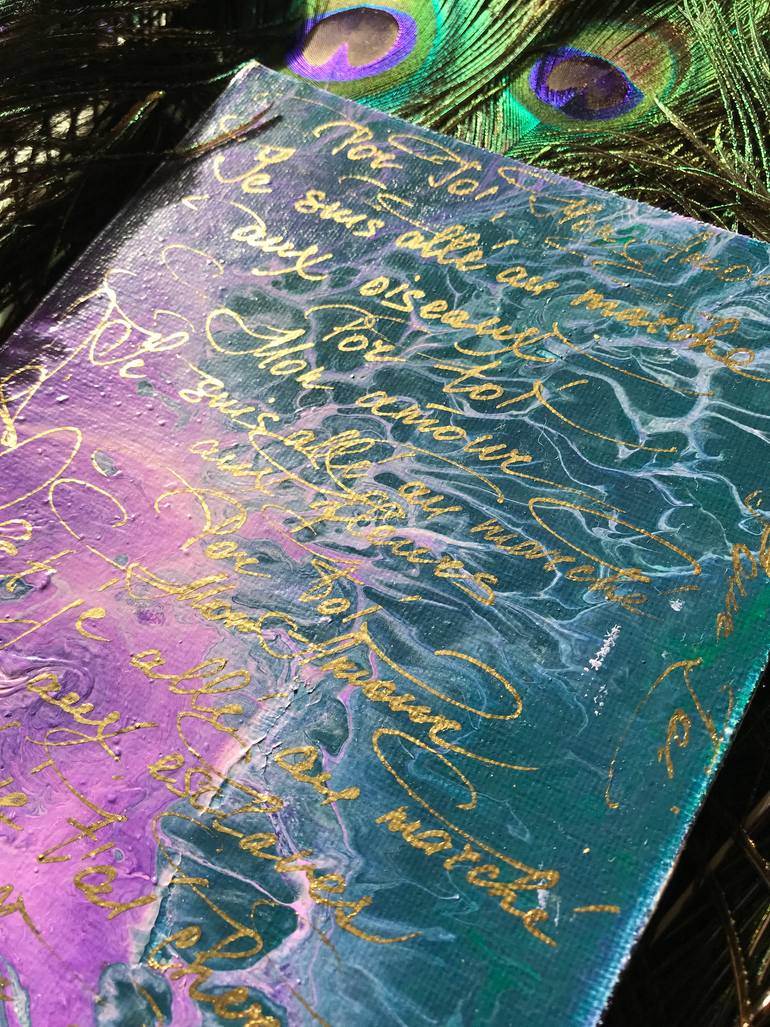 Original Abstract Calligraphy Painting by Anastasia Terskih