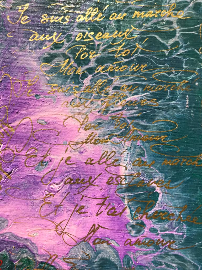 Original Abstract Calligraphy Painting by Anastasia Terskih