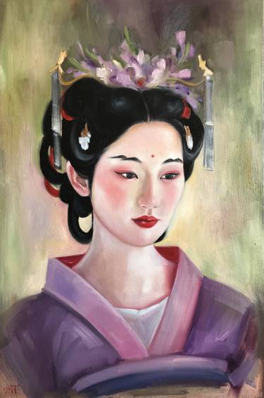 "HANFU GIRL PORTRAIT IN LILAC CLOTHES" thumb