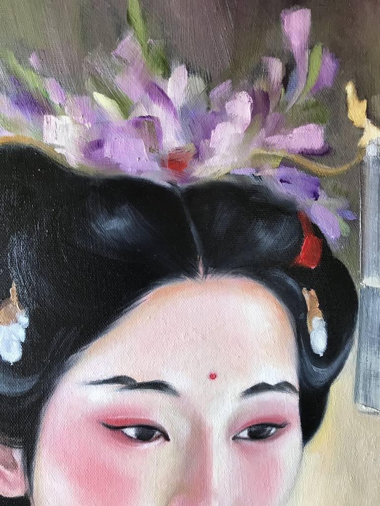 HANFU GIRL PORTRAIT IN LILAC CLOTHES Painting By Anastasia Terskih ...