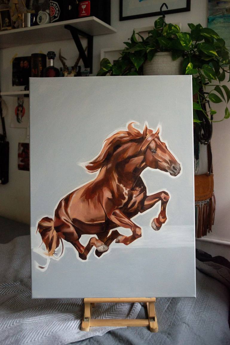 Original Horse Painting by Kateryna Zelenska