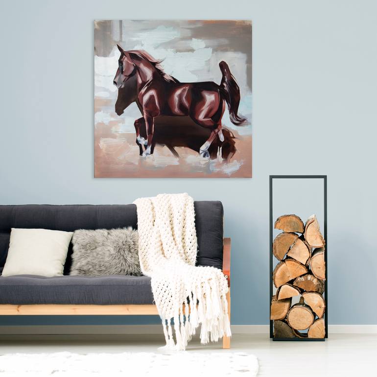 Original Horse Painting by Kateryna Zelenska