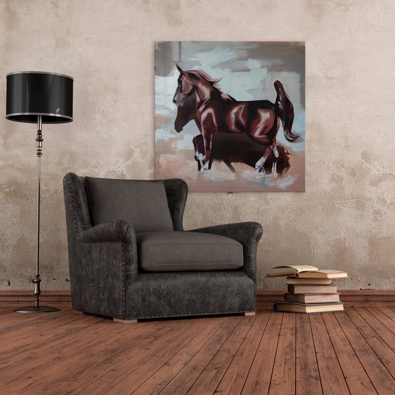 Original Horse Painting by Kateryna Zelenska