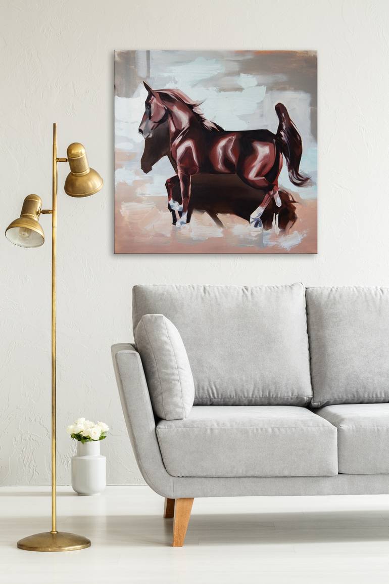 Original Realism Horse Painting by Kateryna Zelenska
