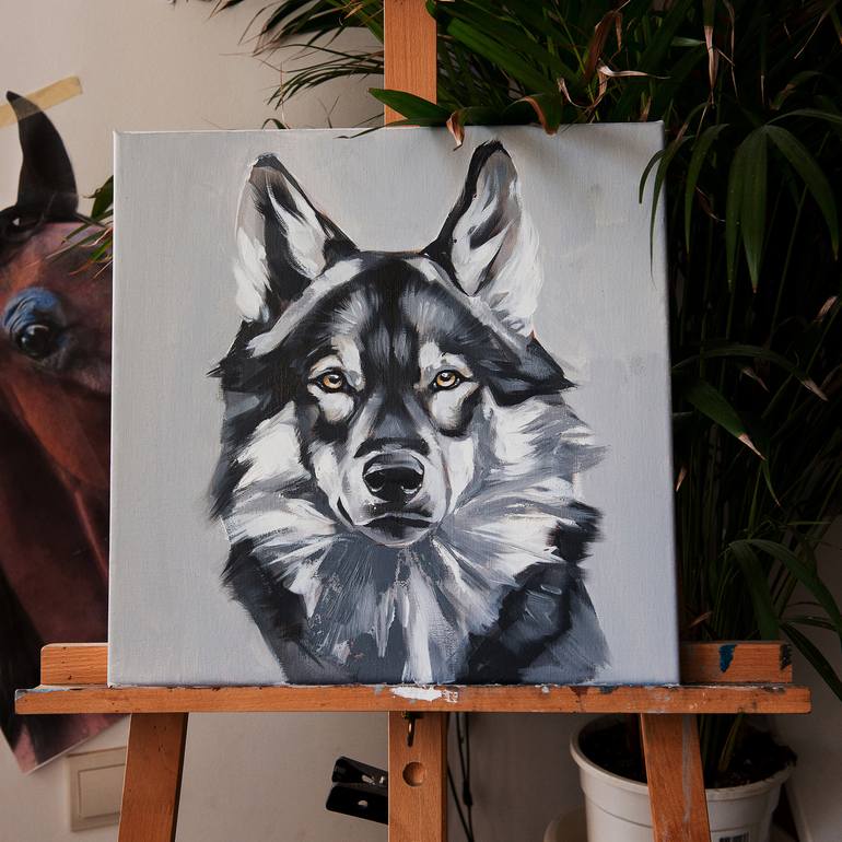 Original Realism Animal Painting by Kateryna Zelenska