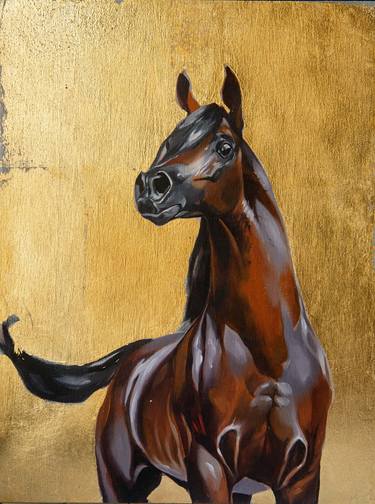 Print of Realism Horse Paintings by Kateryna Zelenska