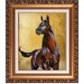 Horses are my inspiration!Their grace and beauty are my ideal.I want all other people to be able to see horses through my eyes.In this picture, I depicted a Bay horse on a gold background.Picture size 30 \ 40 cm, plywood