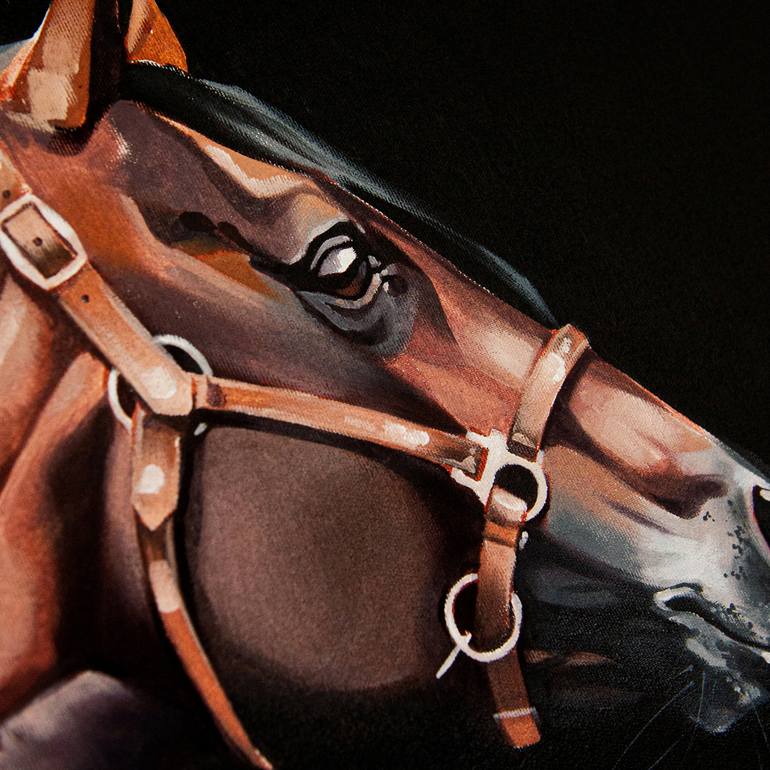 Original Realism Horse Painting by Kateryna Zelenska