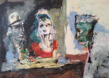 Original Figurative People Paintings by Barry Stone