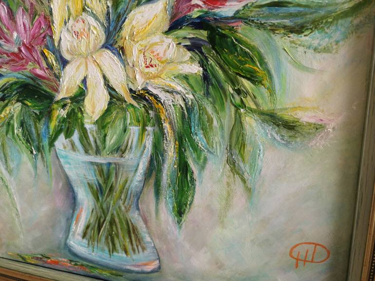 Original Fine Art Floral Painting by Natalie Demina