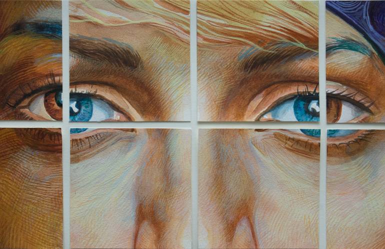 Original Figurative People Painting by Yaroslav Kurbanov