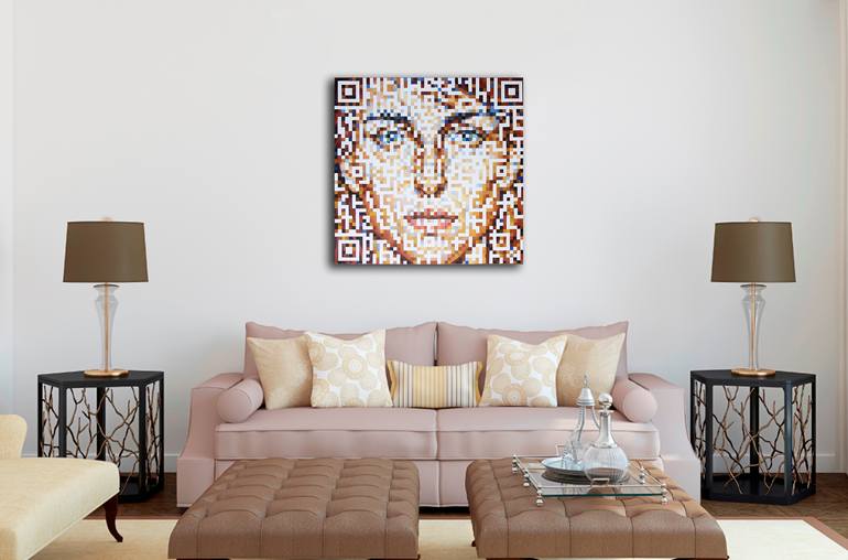 Original Symbolism Geometric Painting by Yaroslav Kurbanov