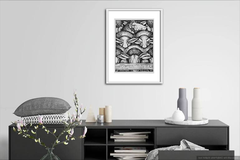 Original Black & White Wildlife Drawing by Yaroslav Kurbanov