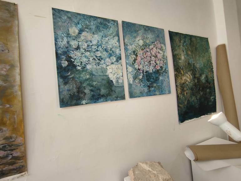 Original Abstract Expressionism Floral Painting by Svetlana Gorina