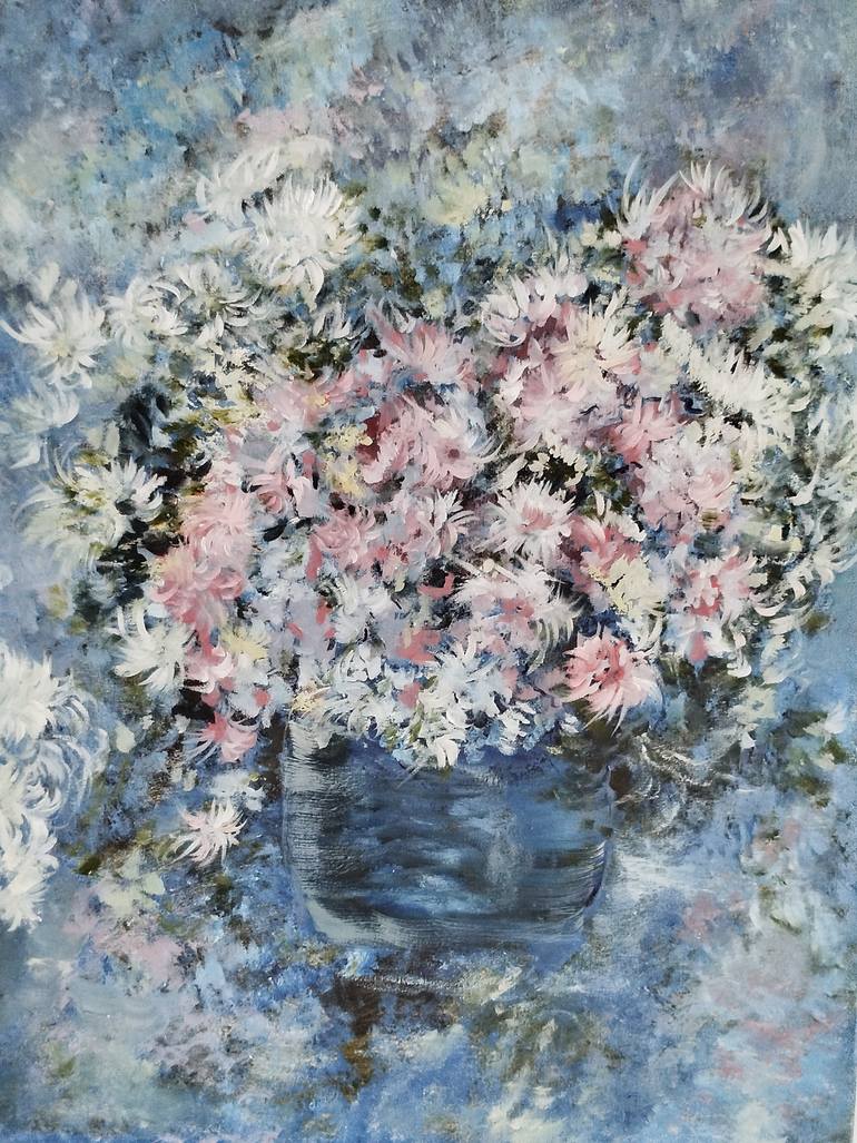 Original Abstract Expressionism Floral Painting by Svetlana Gorina