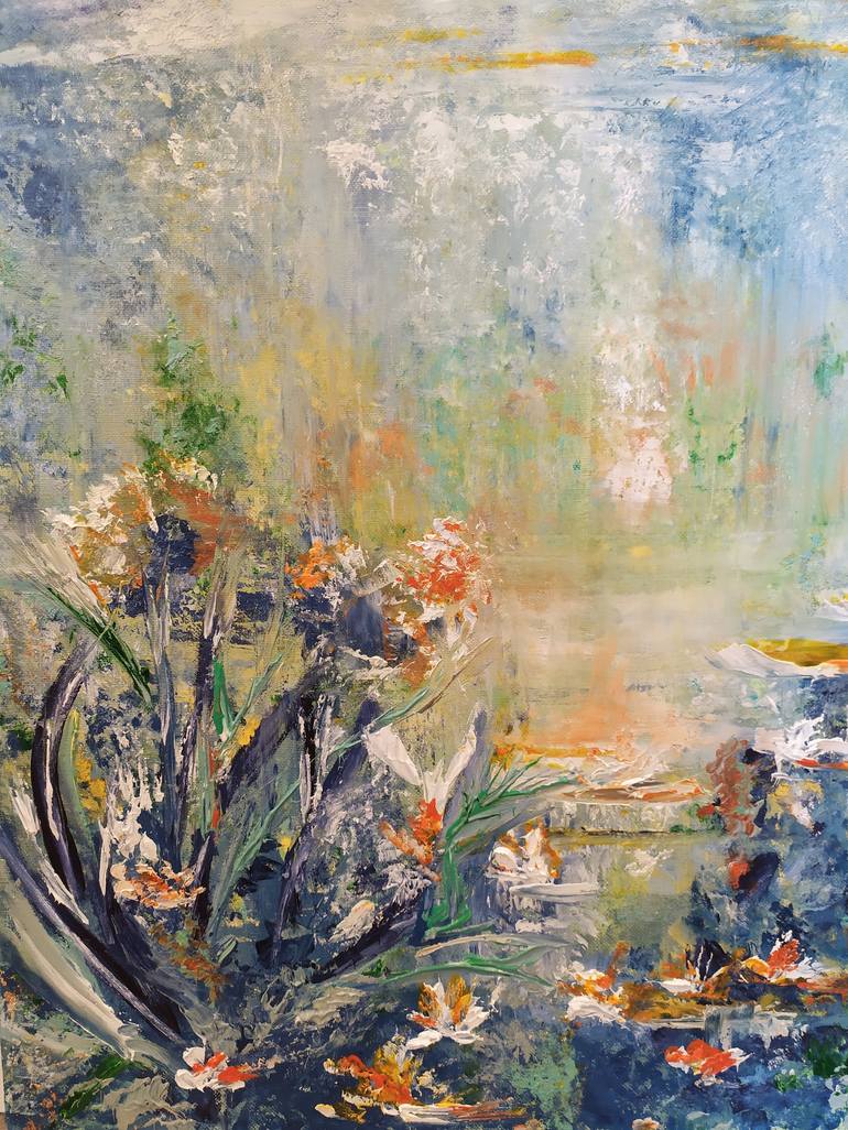 Abstract lilies Painting by Svetlana Gorina | Saatchi Art