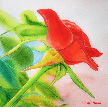 Print of Realism Floral Paintings by Varsha Parab