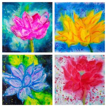 Blooming Lotus - Red,Pink,Yellow,Blue thumb