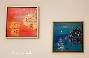 Original Abstract Expressionism Abstract Paintings by Varsha Parab