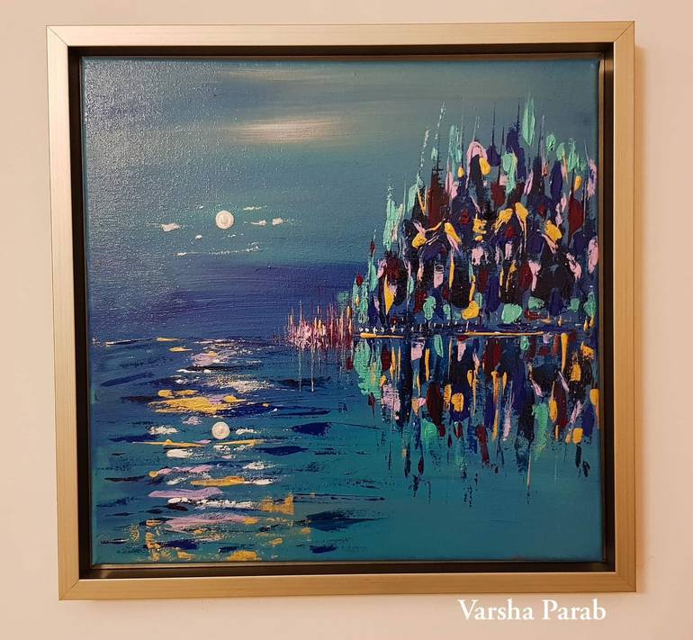 Original Abstract Expressionism Abstract Painting by Varsha Parab