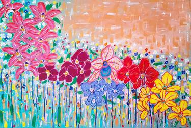 Print of Abstract Floral Paintings by Varsha Parab