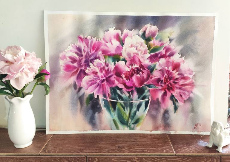 Original Modern Floral Painting by Irina Pronina