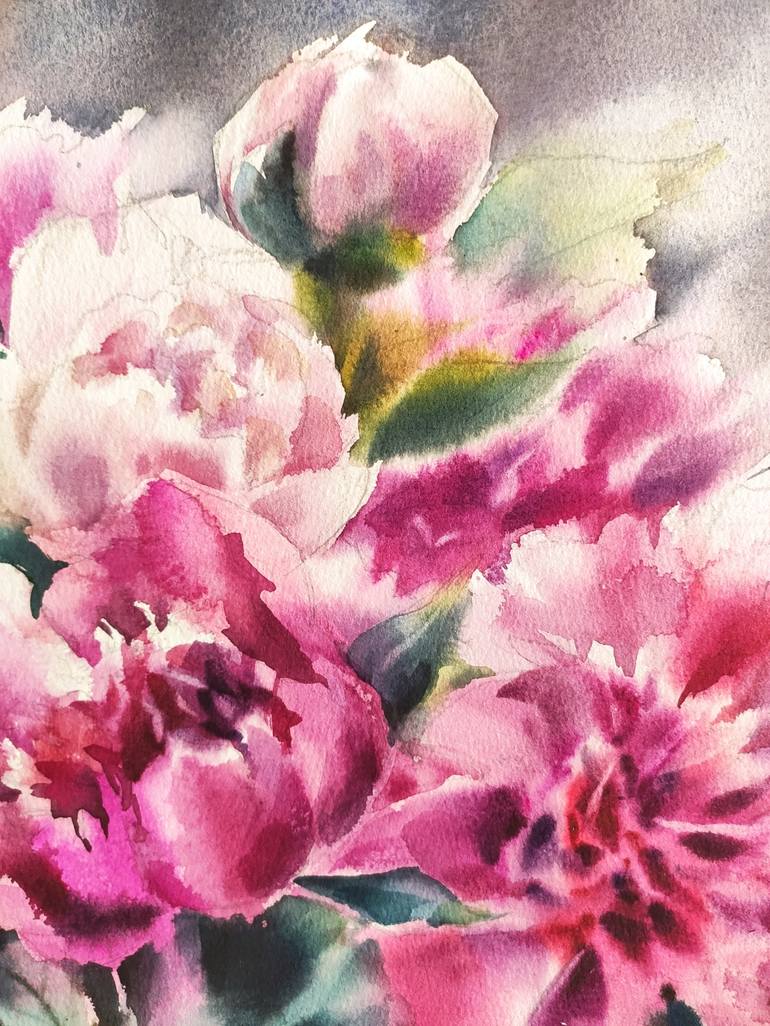 Original Modern Floral Painting by Irina Pronina