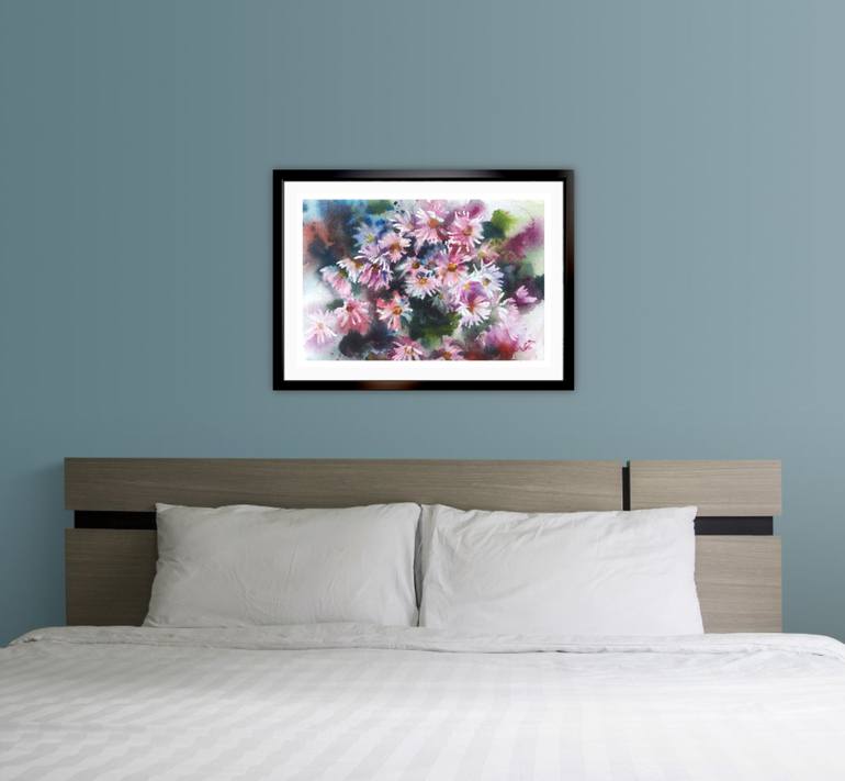 Original Abstract Floral Painting by Irina Pronina