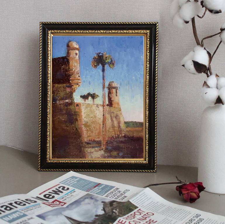 Original Impressionism Architecture Painting by Mary Hubley