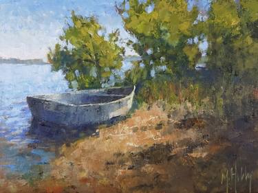 Original Impressionism Boat Paintings by Mary Hubley