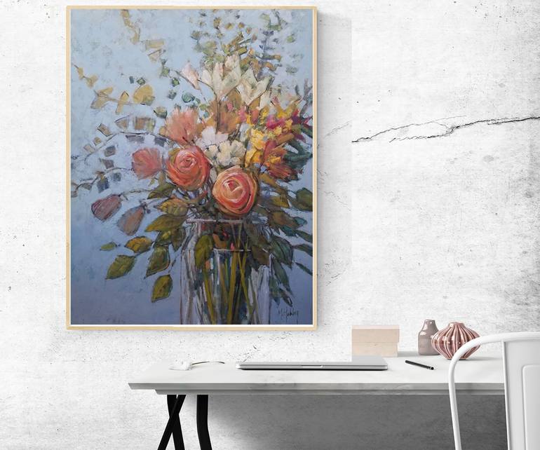Original Floral Painting by Mary Hubley