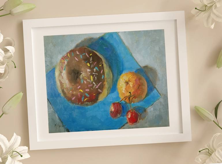Original Impressionism Food Painting by Mary Hubley