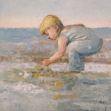 Original Impressionism Children Paintings by Mary Hubley