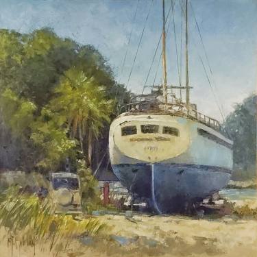 Original Boat Paintings by Mary Hubley