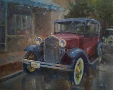 Original Car Paintings by Mary Hubley