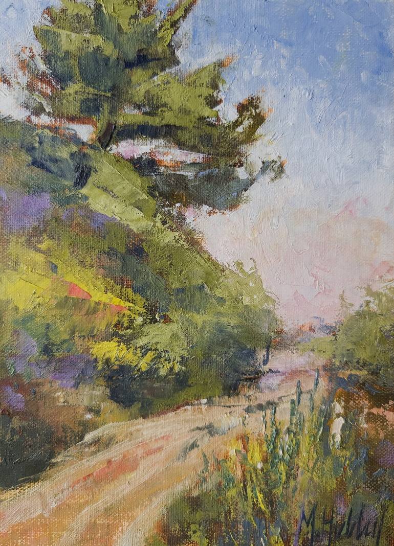 Roadside Evergreen Painting by Mary Hubley Saatchi Art
