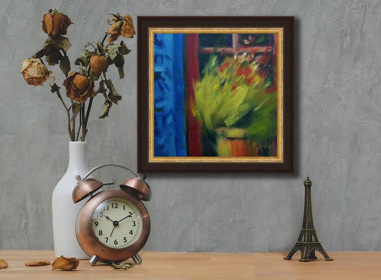 Original Abstract Garden Painting by Mary Hubley