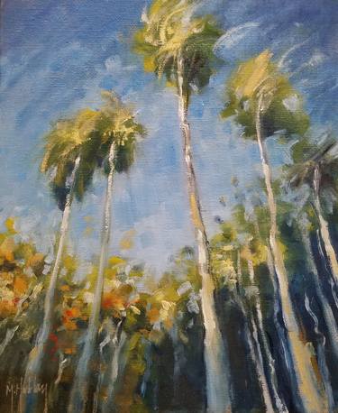 Original Impressionism Tree Paintings by Mary Hubley