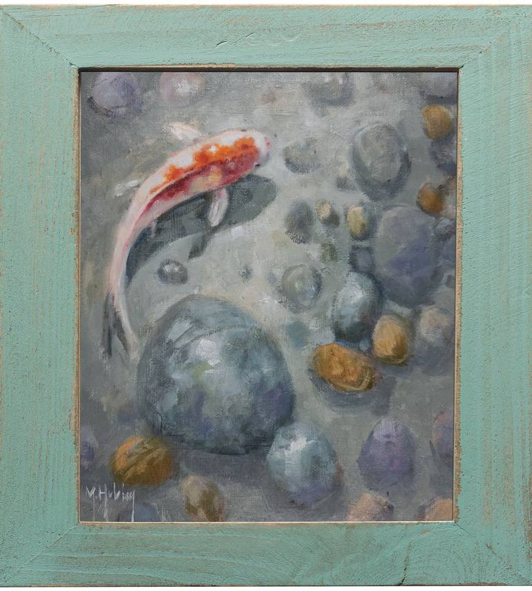 Original Impressionism Fish Painting by Mary Hubley