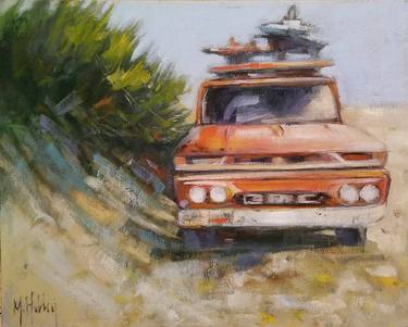 Original Impressionism Automobile Paintings by Mary Hubley