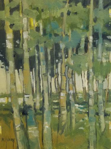 Print of Abstract Tree Paintings by Mary Hubley