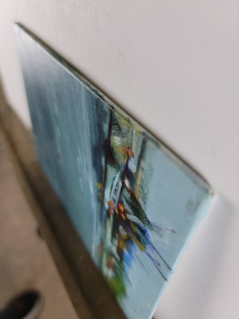 Original Impressionism Boat Painting by Mary Hubley