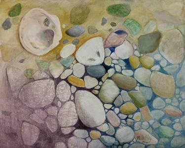 Original Abstract Beach Paintings by Mary Hubley