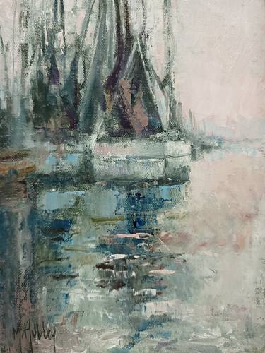 Original Impressionism Boat Paintings by Mary Hubley