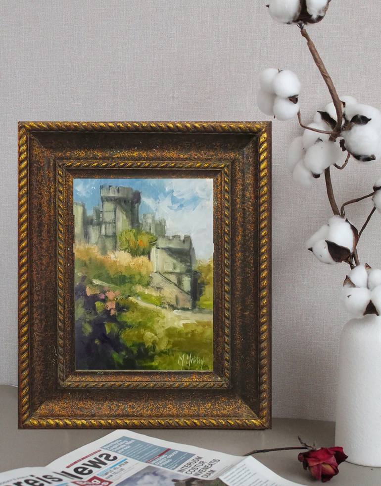 Original Impressionism Architecture Painting by Mary Hubley